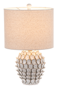 Grey Reactive Glass Shell Tabletop Lamp