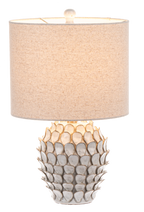 Grey Reactive Glass Shell Tabletop Lamp