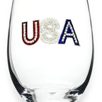 Jeweled Stemless Wine Glass