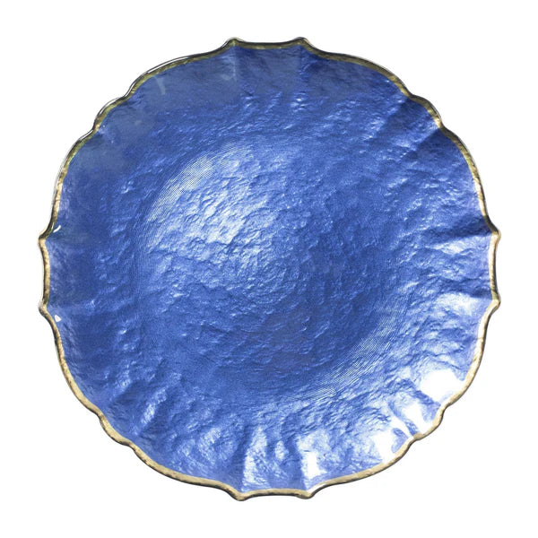 Vietri Baroque Glass Cobalt Charger