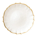 Vietri Baroque Glass White Charger