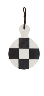 Black And White Checkered Small Serving Board