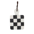 Black And White Checkered Small Serving Board