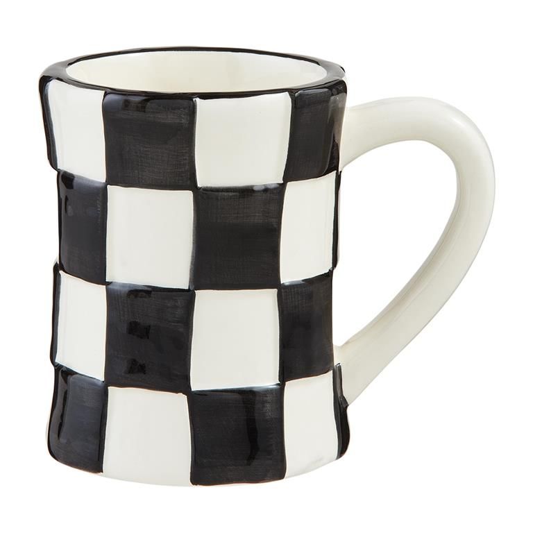 Black And White Checkered Mug