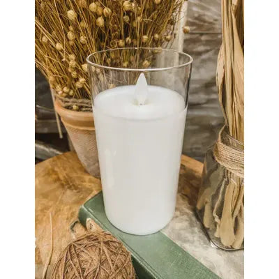 Clear Glass Moving Flame Candle