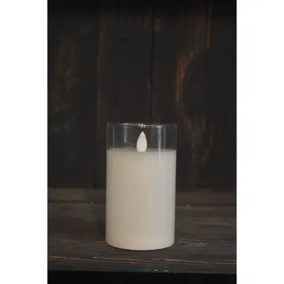 Clear Glass Moving Flame Candle