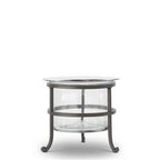 Clear Vase On Dark Metal Stand