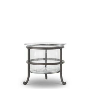 Clear Vase On Dark Metal Stand