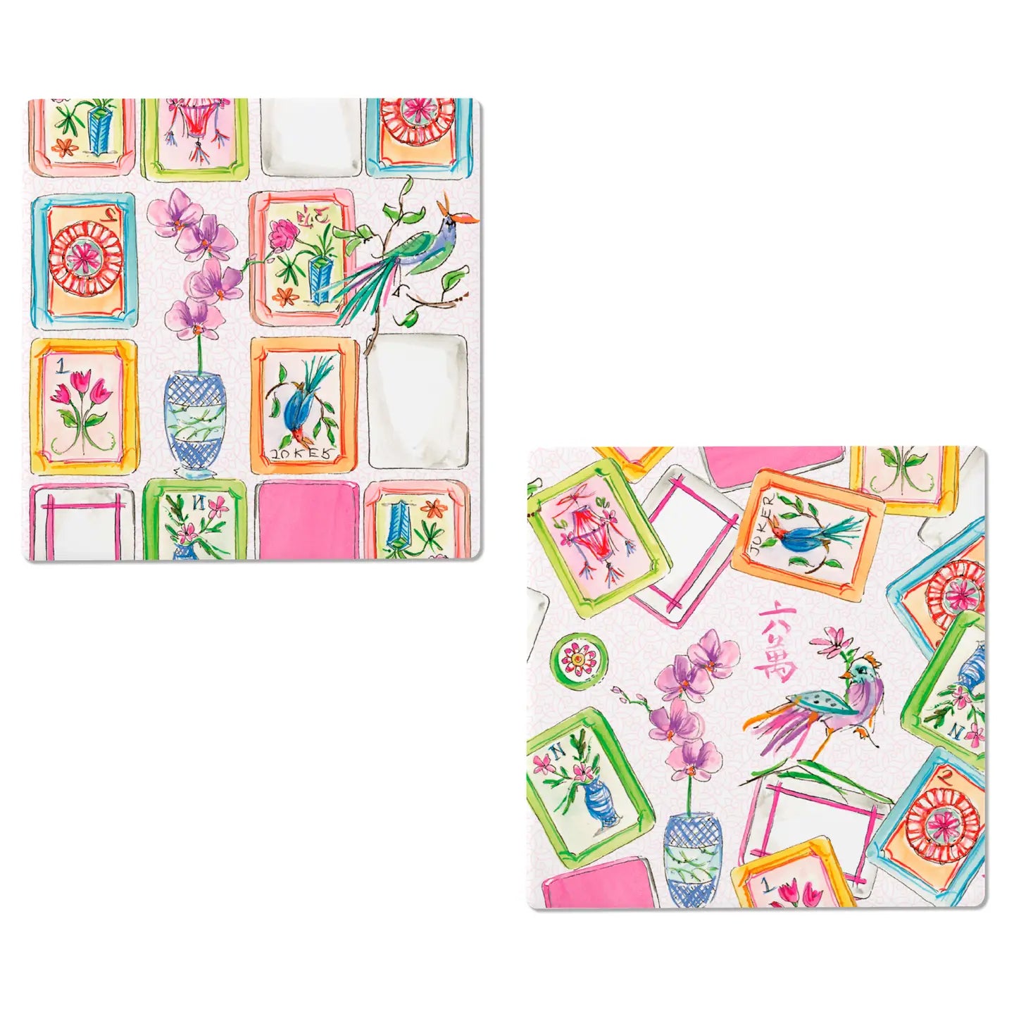 Ceramic Mahjong Coasters