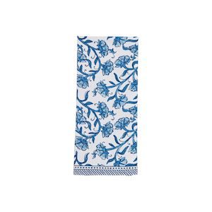 Blue Block Print Towels