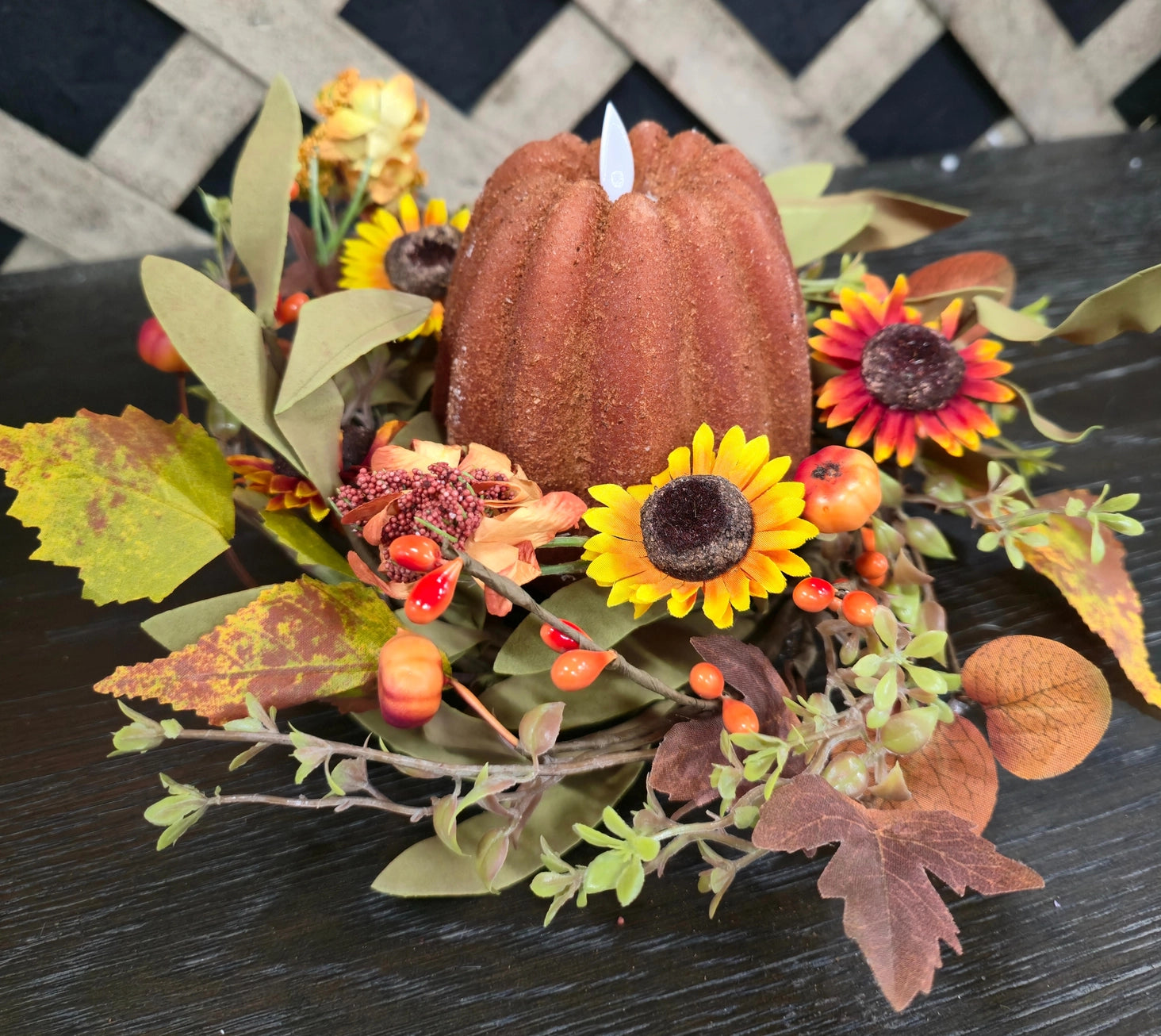 Harvest Glow Candle Ring 4.5"