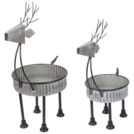 Reindeer Planter Silver