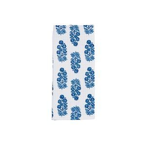 Blue Block Print Towels