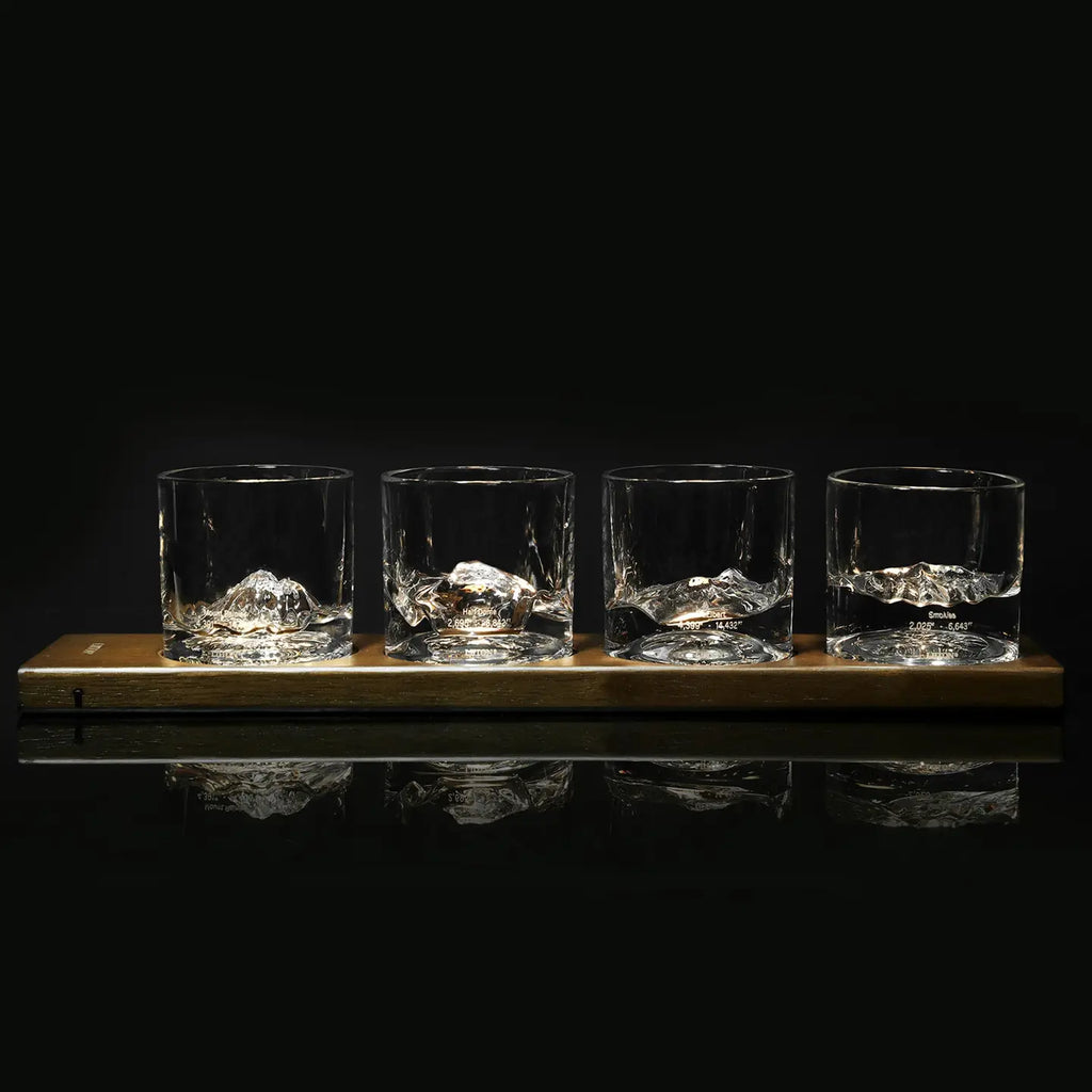American Peaks Whiskey Glasses Set Of 4