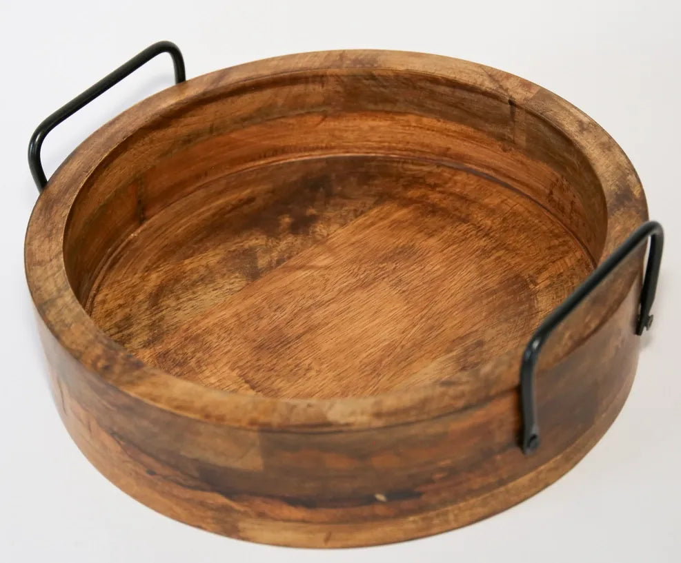 Food Safe Round Tray With Handle