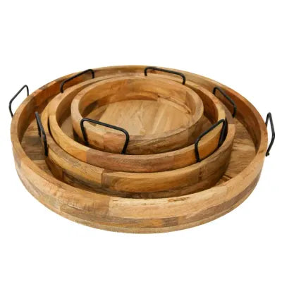 Food Safe Round Tray With Handle