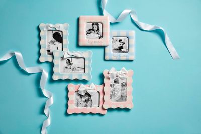 Gingham Pink Bow Frames