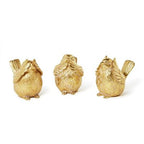 See, Speak, Hear No Evil Gold Birds