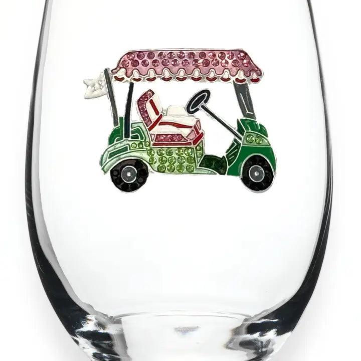 Jeweled Stemless Wine Glass