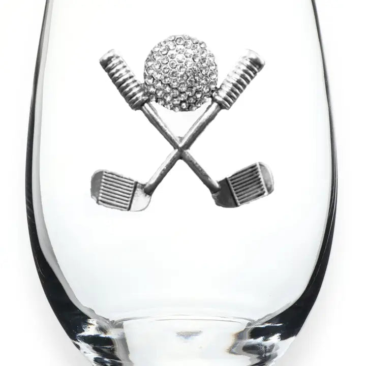 Jeweled Stemless Wine Glass