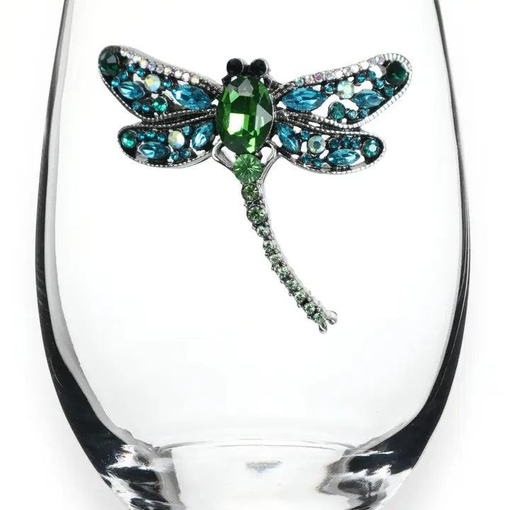 Jeweled Stemless Wine Glass