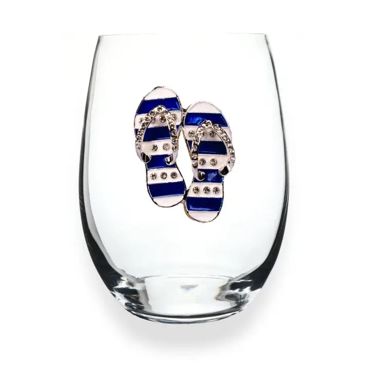 Jeweled Stemless Wine Glass