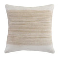 Ivory And Jute Striped Pillow