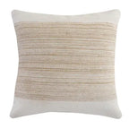 Ivory And Jute Striped Pillow