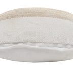 Ivory And Jute Striped Pillow