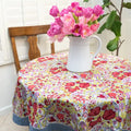 Jardin Red And Grey Tablecloth 70 Inch Round