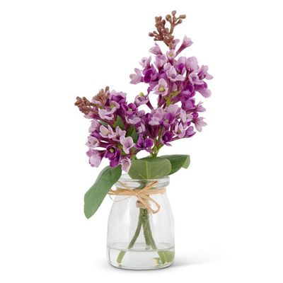 9.25 Inch Purple Lilac In Vase