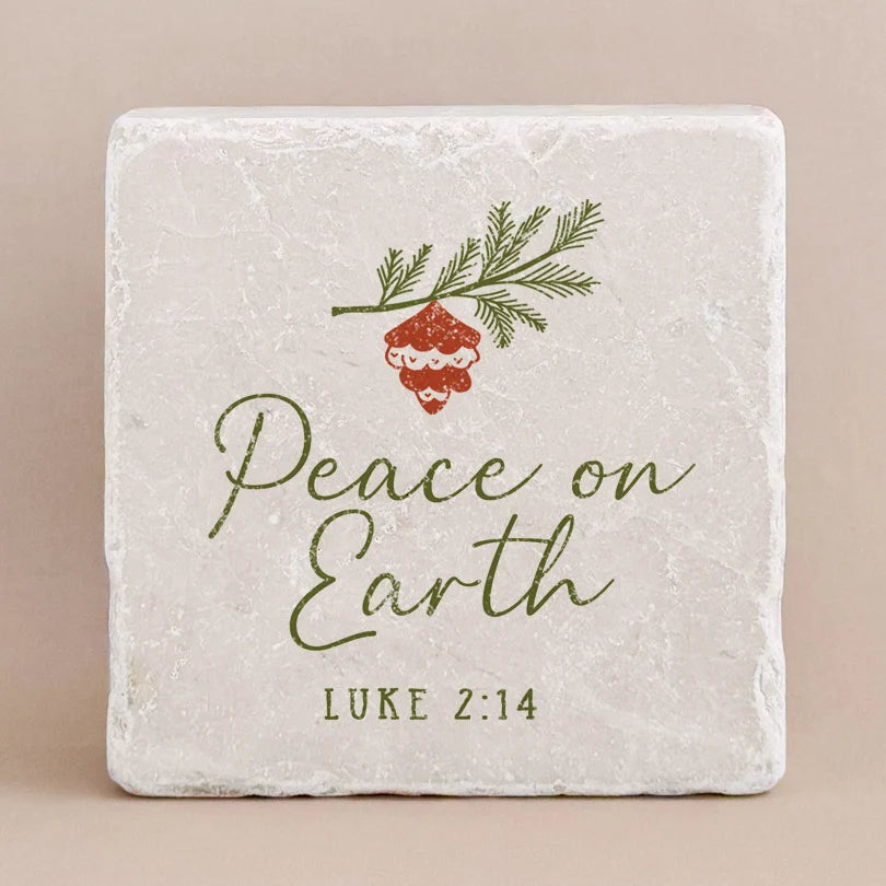 Small Twelve Stone Art Christmas Block