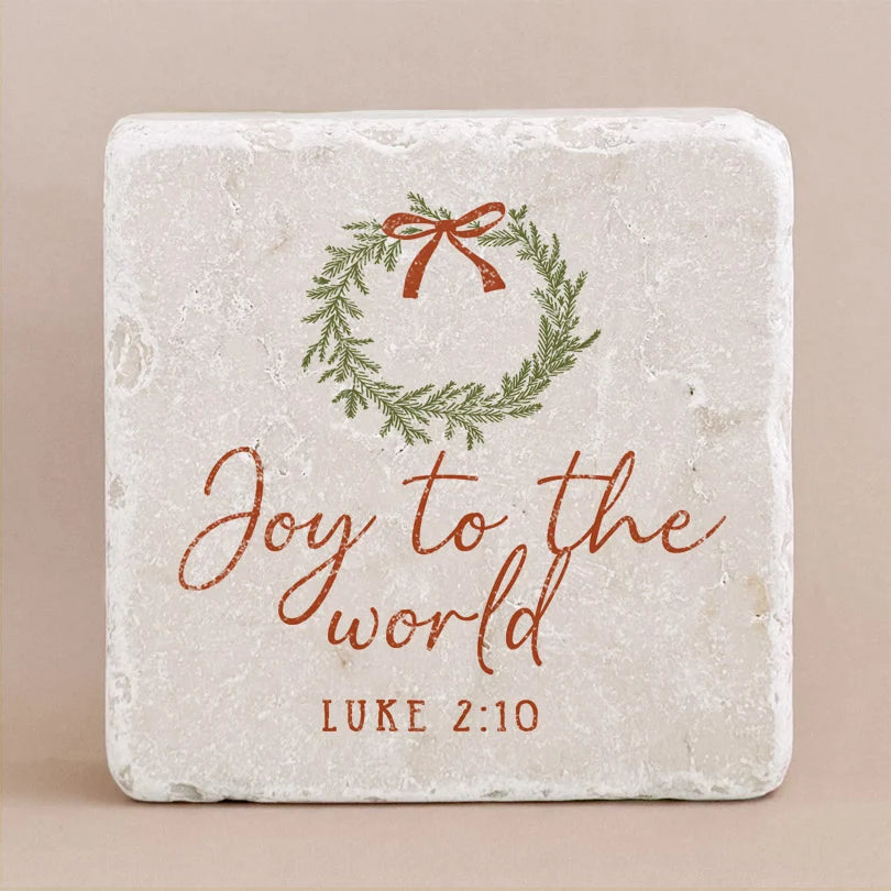 Small Twelve Stone Art Christmas Block