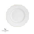 White Plastic Scallop Dinner Plates