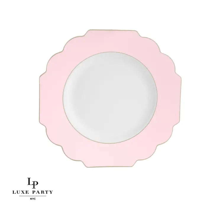 Blush And Gold Plastic Appetizer Plate