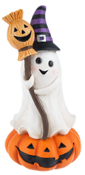Ghost With Broom Figurine