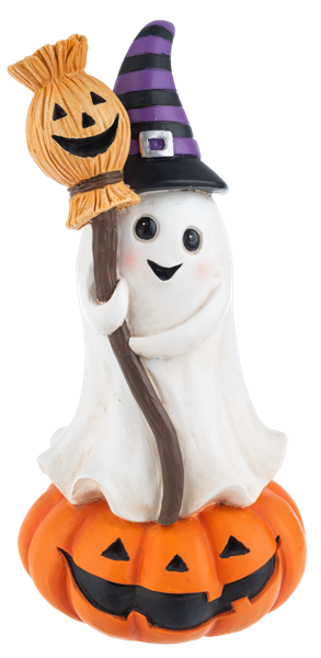 Ghost With Broom Figurine