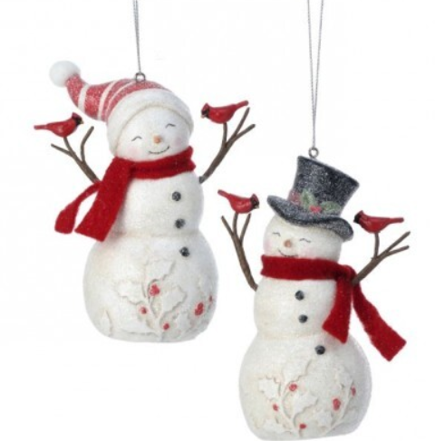 5 Inch Happy Snowman Ornament