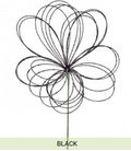 23” Black Beaded Flower Stem