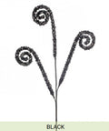 29 Inch Glitter Scroll Spray Black
