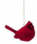 4 Inch Resin Flocked Cardinal Ornament
