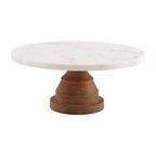 Marble & Wood Pedestal