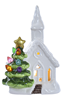 LED Light Up Church With Tree