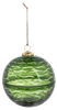 Etched Green Ball Ornament With Lid