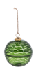 Etched Green Ball Ornament With Lid