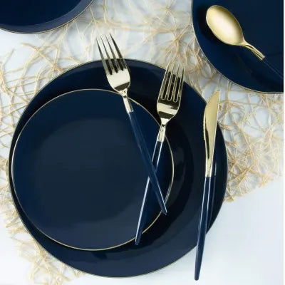Navy Blue Plastic Dinner Plates