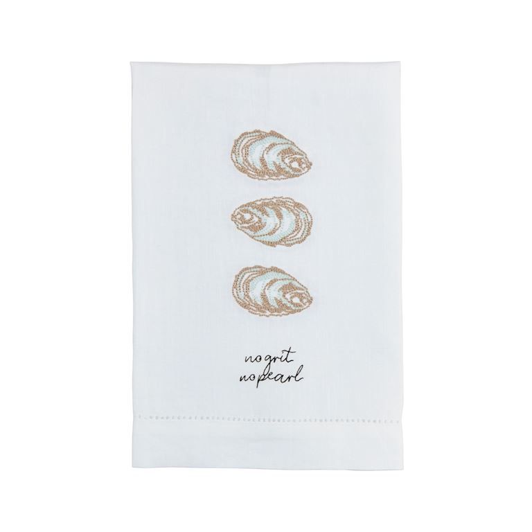 Oyster Embroidery Towels