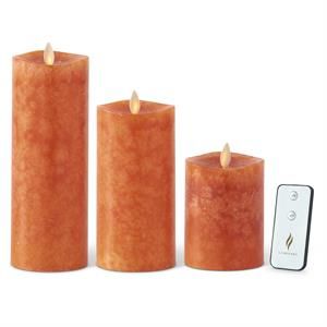 Luminara Orange Wax Candle