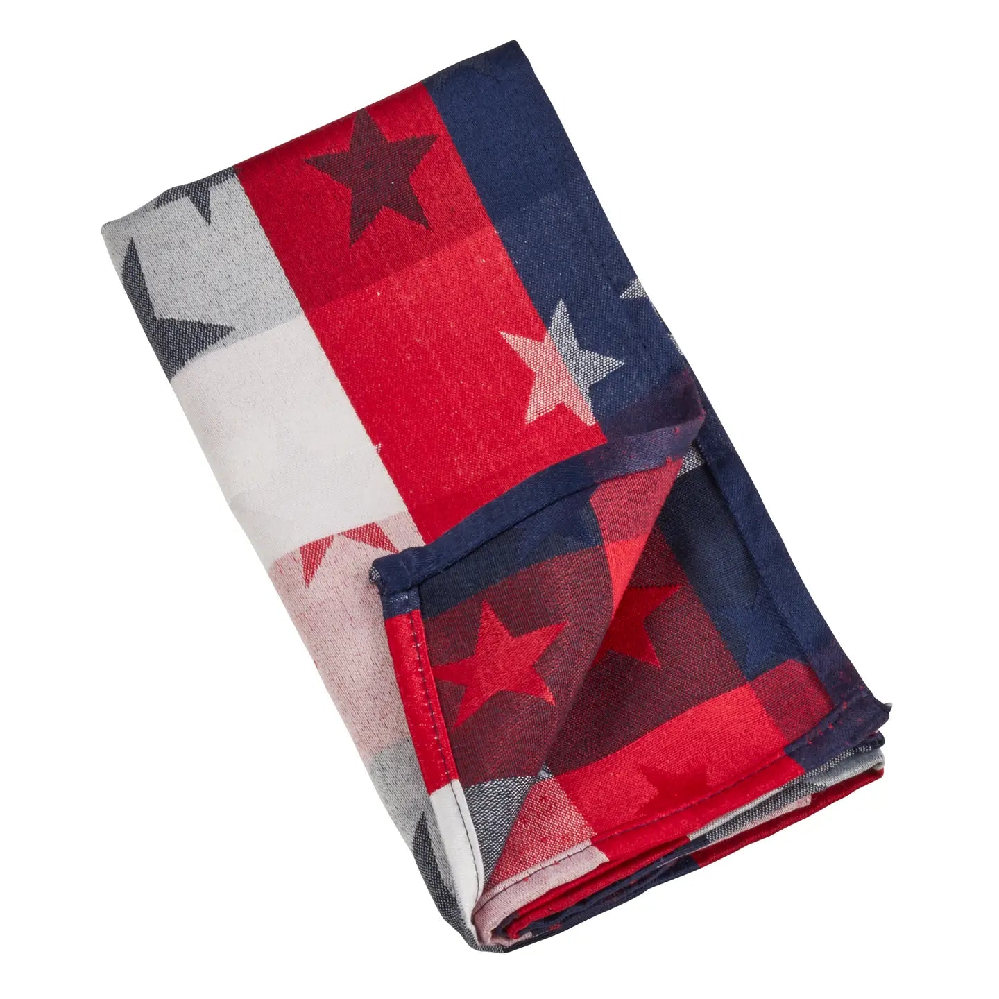 Patriotic Stars And Check Napkin