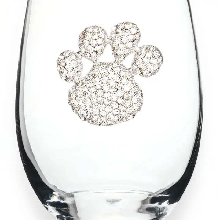 Jeweled Stemless Wine Glass